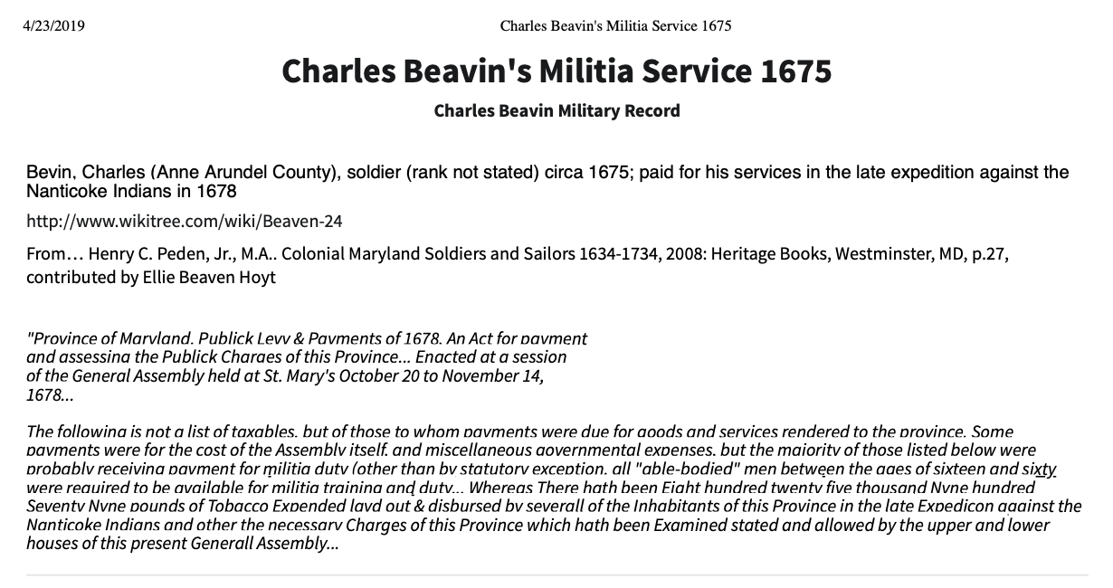 Charles-Beavens-Military-Service